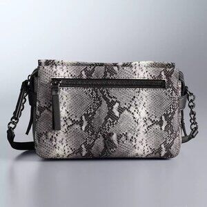 Simply Vera Vera Wang Sintra Faux Snakeskin Crossbody Bag